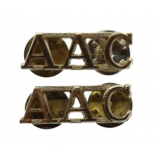 Pair of Army Air Corps (A.A.C.) Anodised (Staybrite) Shoulder Tit