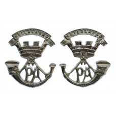 Pair of Somerset Light Infantry Anodised (Staybrite) Collar Badge