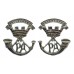 Pair of Somerset Light Infantry Anodised (Staybrite) Collar Badges