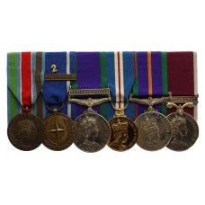 Campaign Service Medal (Northern Ireland), ACSM and Long Service & Good Conduct Medal Group of Six - WO1. C. Brain, Royal Logistic Corps