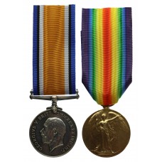 WW1 British War & Victory Medal Pair - Pte. J. Robinson, Mach
