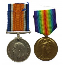 WW1 British War & Victory Medal Pair - Pte. A. Young, King's 