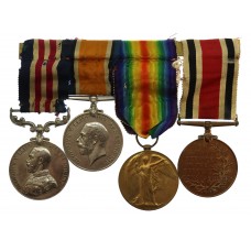 WW1 Military Medal, British War Medal, Victory Medal and Special Constabulary Long Service Medal Group of Four - Cpl. F.W. Adams, Royal Army Service Corps