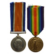 WW1 British War & Victory Medal Pair - Pte. G. Mallen, King's