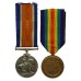 WW1 British War & Victory Medal Pair - Pte. G. Mallen, King's Own Scottish Borderers