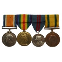WW1 British War Medal, Victory Medal, 1911 Coronation Medal and Territorial Force War Medal Group of Four - Q.M. & Major J.H. Hiland, Royal West Kent Regiment & Loyal North Lancashire Regiment