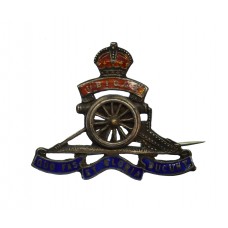 WW1 Royal Artillery 1916 Hallmarked Silver & Enamel Sweetheart Brooch