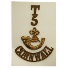 5th Territorial Bn. Duke of Cornwall's Light Infantry (T/5/Bugle/CORNWALL) Shoulder Title