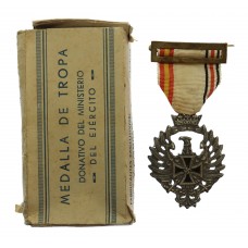 Spain Medalla De Tropa Medal for the Spanish Blue Division in Russia 1941 with Box of Issue