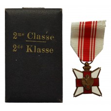 Belgium Red Cross Blood Donor Award 1914-1918 2nd Class in Box of