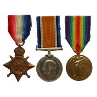 WW1 1914-15 Star Medal Trio - Warrant Shipwright Trethowan Jeffery, Royal Navy