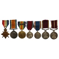 WW1 Mentioned in Despatched, LS&GC and MSM Medal Group of Sev