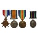 WW1 1914-15 Star Medal Trio with Relatives Civil Defence Long Service Medal - Pte. A.V. Greene, Royal Marine Light Infantry