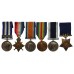 Egypt 1882 Medal (Clasp - Alexandria 11th July), WW1 1914-15 Star Trio and Khedives Star Long Service Medal Group of Six - CERA.2. R. Ball, Royal Navy