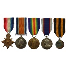 WW1 1914-15 Star, British War Medal, Victory Medal, R.F.R. LS&