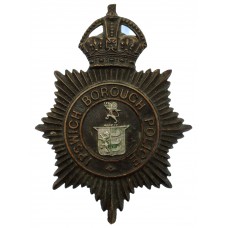 Ipswich Borough Police Helmet Plate - King's Crown