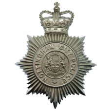 Nottingham City Police Helmet Plate - Queen's Crown