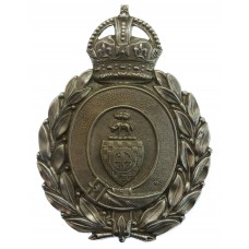 Dewsbury Borough Police Wreath Helmet Plate - King's Crown