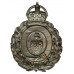 Dewsbury Borough Police Wreath Helmet Plate - King's Crown