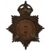 Portsmouth City Police Night Helmet Plate - King's Crown