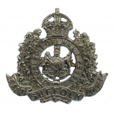 East Suffolk Police Chrome Cap Badge - King's Crown