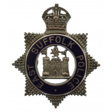 East Suffolk Police Senior Officer's Sterling Silver & Enamel Cap Badge - King's Crown