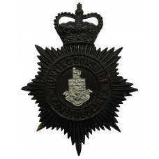 Huntingdonshire Constabulary Night Helmet Plate - Queen's Crown
