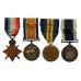 WW1 1914-15 Star, British War Medal, Victory Medal and Edward VII RN Long Service & Good Conduct Medal Group of Four - Officers Steward 1st Class H.C. Challis, Royal Navy