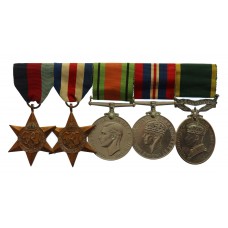 WW2 Territorial Efficiency Medal Group of Five - Flying Officer R.V. Lacey, Royal Air Force