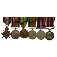 WW1 1914 Mons Star and Bar Mentioned in Despatches and Meritorious Service Medal Group of Six - C.S.Mjr. C. Wilson, Coldstream Guards