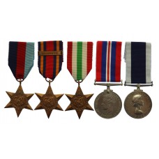 WW2 and Royal Navy Long Service & Good Conduct Medal Group of Five - Leading Stoker K. Rees, Royal Navy