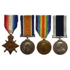 WW1 1914-15 Star, British War Medal, Victory Medal and Royal Navy