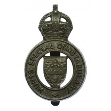 Hunts Special Constabulary Cap Badge - King's Crown