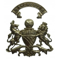 Manchester City Police White Metal Coat of Arms Helmet Plate 