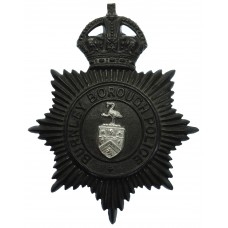 Burnley Borough Police Night Helmet Plate - King's Crown