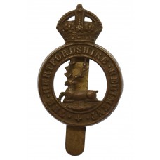 Hertfordshire Regiment Cap Badge - King's Crown