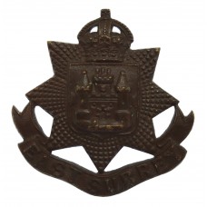 East Surrey Regiment Officer's Service Dress Cap Badge - King's C
