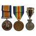 WW1 British War & Victory Medal Pair with 1917 Duke of Connaught Masonic Medal - Musician W.J. Hawkins, Royal Marine Band
