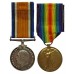 WW1 Casualty British War & Victory Medal Pair - 2nd Lt. H.Y. Maulkinson, Lincolnshire Regiment - Died of Wounds, 4/6/17