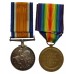 WW1 Casualty British War & Victory Medal Pair - 2nd Lt. H.Y. Maulkinson, Lincolnshire Regiment - Died of Wounds, 4/6/17
