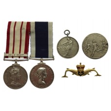 Naval General Service Medal (Clasp - Near East) and Royal Navy Long Service & Good Conduct Submariner Medal Pair - Chief Control Artificer E.F. Harnden, Royal Navy