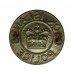 Cook Islands Police White Metal Cap Badge - Queen's Crown