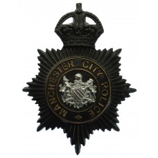 Manchester City Police Black Helmet Plate - King's Crown