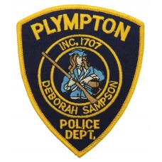 United States Plympton Police Dept. Cloth Patch