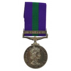 General Service Medal (Clasp - Malaya) - W.O.Cl.1. D.G. Tucker, Royal Army Service Corps