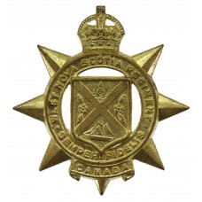 Canadian West Nova Scotia Regiment Cap Badge - King's Crown