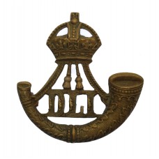 Durham Light Infantry (D.L.I.) Officer's Service Dress Collar Badge - King's Crown
