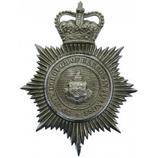 County Borough of Barrow-in-Furness Police Helmet Plate - Queen's