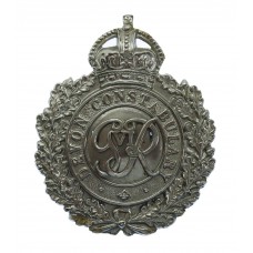 George VI Devon Constabulary Wreath Helmet Plate