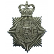 Derby Borough Police Helmet Plate - Queen's Crown